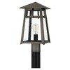 Merle 1-Light Burnished Bronze Outdoor Post Lantern - 4 of 4