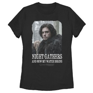 Women's Game of Thrones Jon Snow Watch Begins T-Shirt - 1 of 3