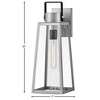 Lark Hugh 1 - Light Lantern in  Antique Brushed Aluminum/Black - 2 of 4