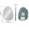 ARTLOGE 27.5/31.5/35.4in Irregular LED Bathroom Pebble Design LED Clear Backlit Illuminated Vanity Mirror - 2 of 4