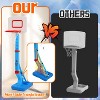 Skirfy 2 in 1 Kids Basketball Hoop, Toddler Basketball Hoop Indoor Mini Adjustable Poolside Basketball Goals with Ball Pump, Blue - 3 of 4