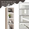 Aoxun 71.2" Tall 8-Tier Bookcase with 8 Open Shelves Anti-Toppling Kits, Room Narrow Bookshelf, Storage Cabinet for Home Office, White, 1 Pack - 4 of 4