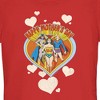 Juniors Womens Wonder Woman Happy Mother's Day Heart T-Shirt - 2 of 4