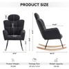 Teddy Fabric Upholstered Nursery Rocking Glider Chair - 2 of 4