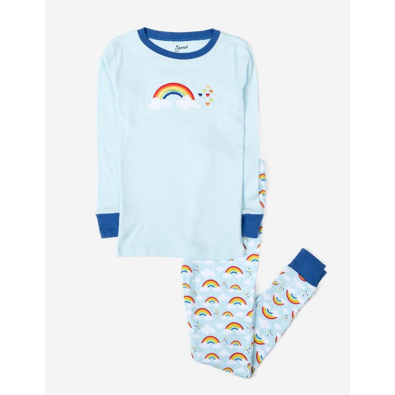 Leveret Rainbow Cotton Pajamas  , 1 of 2