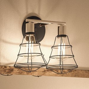 Urban Ambiance Luxury Vintage Bathroom Vanity Light,  11"H x 15.625"W,  Charcoal Finish, UHP2420 - 1 of 4
