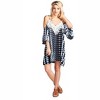 Women's Tie Dye & Fringe Mini Dress - Velzera - 3 of 3