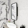 Rectangle Bathroom Cabinets For Wall, Bathroom Cabinets With Mirror, Wall Cabinets With Led-Lit Makeup Mirror With 3 Light Colors-Cuddlewood - 3 of 4