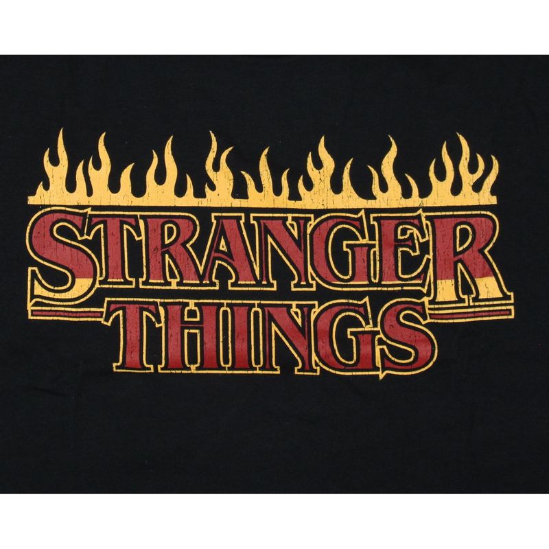 Stranger Things Shirt Men's TV Show Title Logo Fire Graphic Tee T-Shirt Adult, 2 of 4