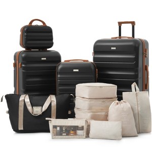 Lightweight Hardshell ABS Luggage Set Durable Spinner Suitcase with Dual Wheels, Carry-On & Check-In Sizes for Travel & Business - 1 of 4
