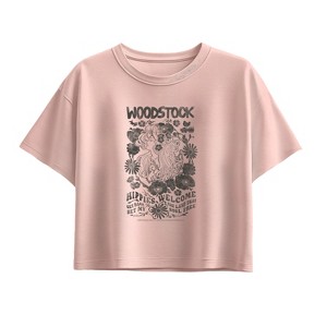 Girls' - Woodstock - Woodstock Hippie Short Sleeve Boxy Graphic T-Shirt - 1 of 3