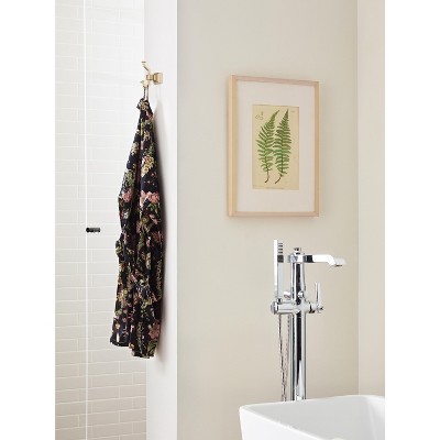 Champagne Bronze Double Prong Wall Mounted Hook