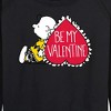 Women's - Peanuts - Be My Valentine Lightweight French Terry Wide Neck Long Sleeve Shirt - 2 of 4