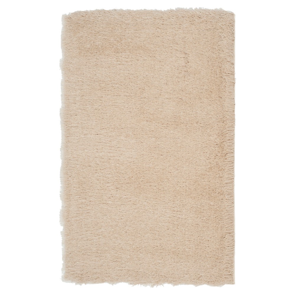 2'3inx3'9in Solid Tufted Accent Rug Champagne - Safavieh