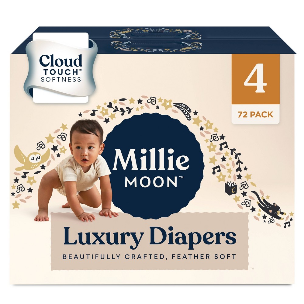 Photos - Nappies Millie Moon Luxury Diapers Size 4 - 72ct