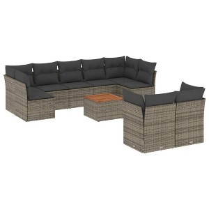 vidaXL Garden Sofa Set Grey - 1 of 4