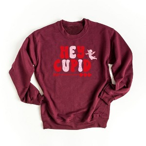 Simply Sage Market Women's Graphic Sweatshirt Hey Cupid Pink - 1 of 3