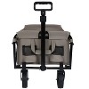 Expandable Dual-Layer Utility Wagon with 100% Extra Space - Grocery CartSupports 225lbs, Beige - 3 of 4