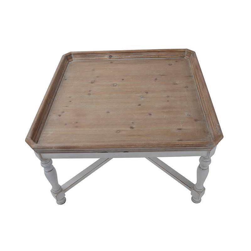 Alcott Square Coffee Table Aged White/Natural - A&#38;B Home, 4 of 6