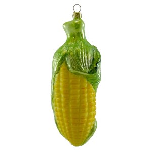 Holiday Ornament Corn In Husk Ornament Silk - Tree Ornaments 5.5 Inch Corn In Husk Ornament Fruit Vegetable Silk Tree Ornaments - 1 of 2