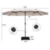 Tangkula 15FT Double-Sided Twin Patio Umbrella with Base Extra-Large Market Umbrella - 3 of 4