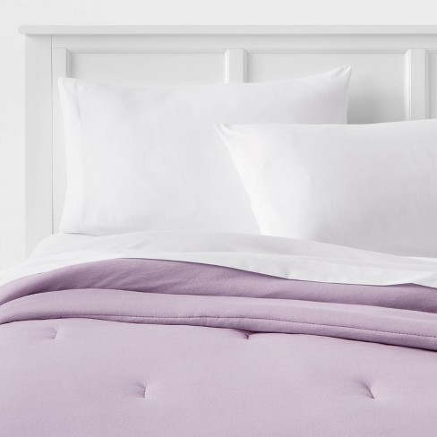 Twin twin Extra Long Jersey Solid Comforter Light Purple Room