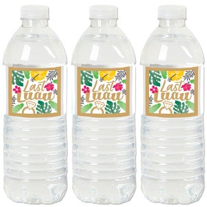 Big Dot of Happiness Last Luau - Tropical Bachelorette Party and Bridal Shower Water Bottle Sticker Labels - Set of 20 - 1 of 4