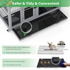 Sandinrayli Rabbit Hutch with Wire Bottom, 2-Level Large Wooden Bunny Cage on Wheels Indoor Outdoor, Grey - 3 of 4