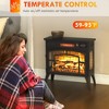 QingMoon Electric Fireplace Heater, 22" Freestanding Electric Stove with Realistic Flame Effect and Overheating Protection for Indoor, 1500W - 2 of 4