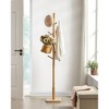 Solid Wood Coat Rack, Free Standing Hall Coat Tree with 8 Hooks, 3 Height Options, for Coats, Hats, Bags, Purses, for Entryway, Hallway - 2 of 4