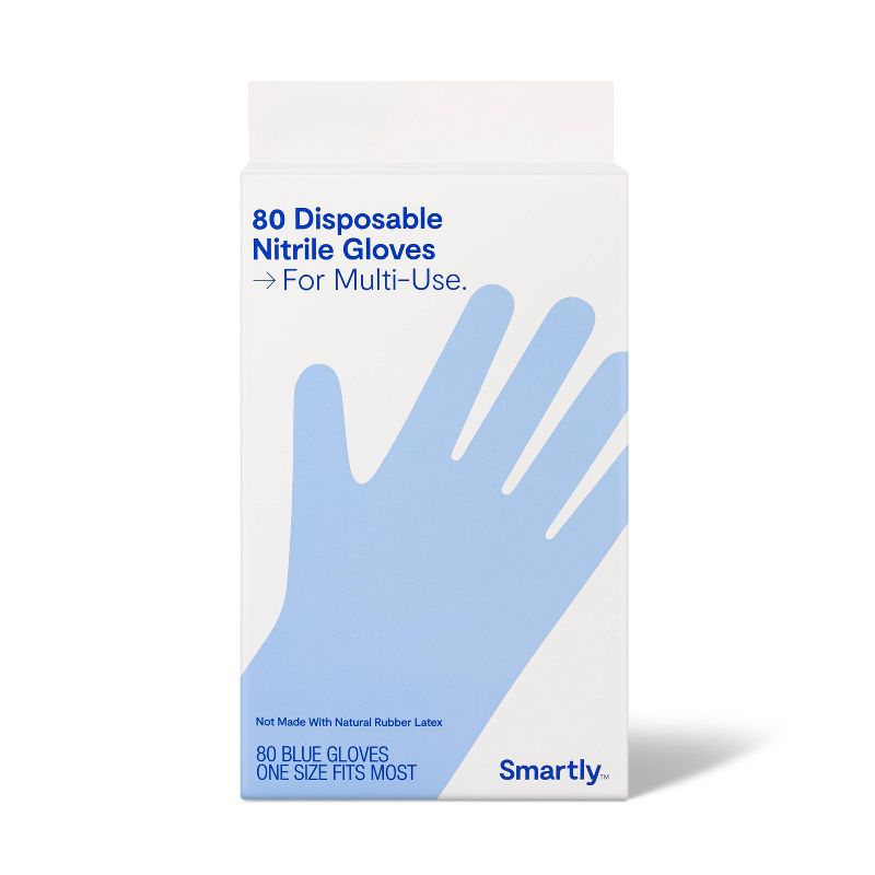 Disposable Multipurpose Nitrile Gloves - 80ct - Smartly&#8482;, 1 of 5