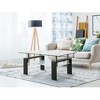 ACEPANO 38.6 in. W Modern Rectangular Clear Glass Coffee Table for the Living Room-Black - 3 of 4