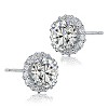 Guili Silver CZ Button Stud Earrings in Timeless Glamour or Rose Glow for a Classic Shine or Elegant, Soft Radiance - 3 of 3