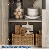 70.6" Tall Bookshelf with Doors – Farmhouse 5-Tier Bookcase with Cabinet & Adjustable Shelves, Wood Storage Book Shelf for Living Room, Home Office - 4 of 4