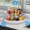 LunaLulinlk Metal Lazy Susan Turntable Organizer for Cabinet Storage Kitchen Countertop Refridgerator Table Storage,13 Inch White - 3 of 4