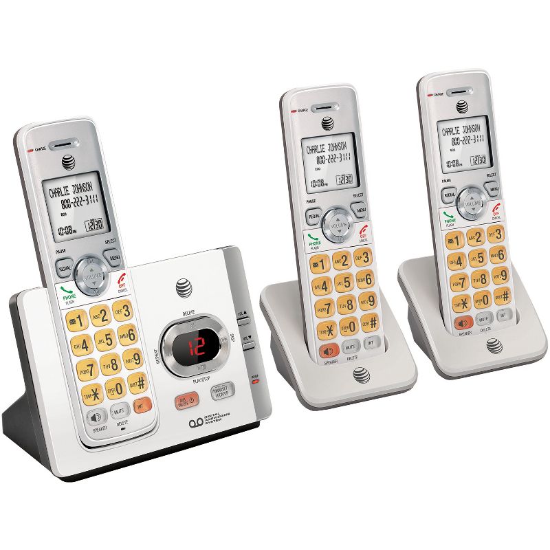 AT&T® DECT 6.0 Cordless Answering System with Caller ID/Call Waiting, White, 2 of 5