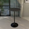 LeisureMod Verve 27" Round Bar Height Dining Table, Sintered Stone Top, Black Pedestal Base, Counter Height Table for Kitchen and Pub - 2 of 4