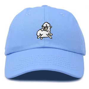 Dalix Sheep Embroidered Cotton Dad Hat Adjustable Cute Animal Lover Baseball Cap for Everyday Fashion Womens - 1 of 4