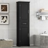 PAGED Storage Cabinet Modern Bathroom Organizer with 2 Drawers, Adjustable Shelves and Door Shelves, Freestanding Storage Unit for Room - 2 of 4