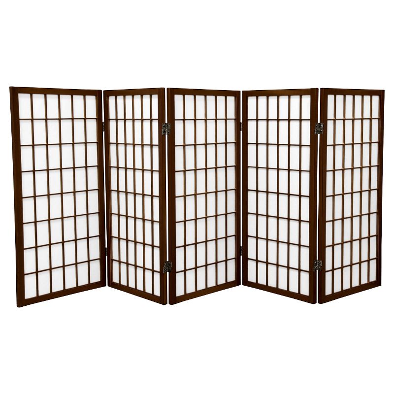 3 ft. Tall Window Pane Shoji Screen (5 Panels) - Oriental Furniture, 1 of 3