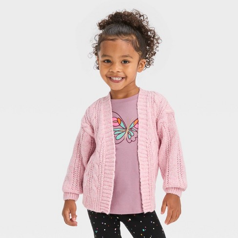 Childrens shop pink cardigan