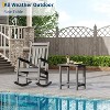 Weather Resistant Square Outdoor Side Table, Patio End Table for Backyard, Pool, Front Porch, and Indoor Use—Perfect Companion Piece - 2 of 4
