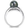 EVERLY JEWELRY | Sterling Silver 8-8.5mm Cultured Tahitian Pearl Ring - 3 of 4