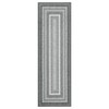 Braided Print Area Rug Washable Bedroom Rugs Bordered Geometric Indoor Soft Carpet Farmhouse Low Pile Non Slip Throw Floor Cover - 2 of 4