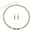 Pride Adult PHLUID Project 'Proud' Necklace and Earring Set - Gold - 3 of 4