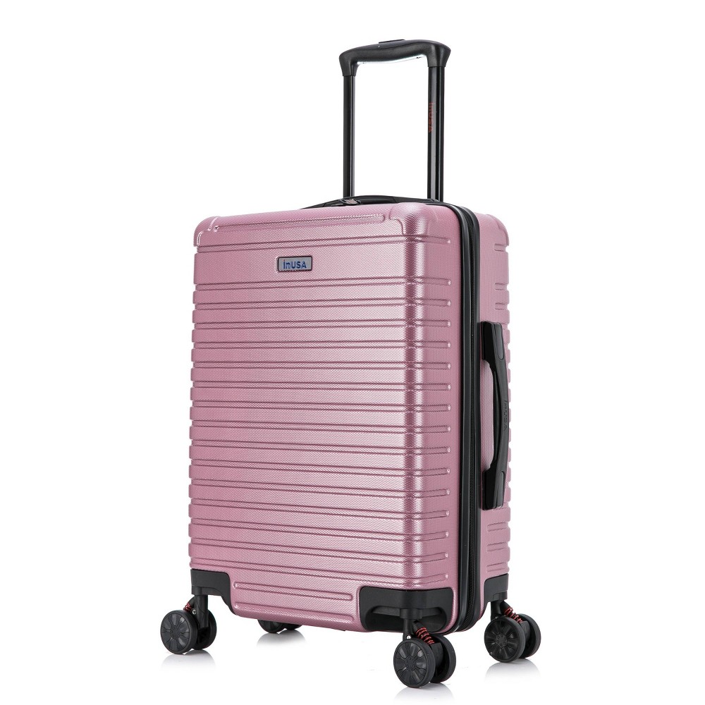 Photos - Luggage InUSA Deep Lightweight Hardside Carry On Spinner Suitcase - Rose Gold 