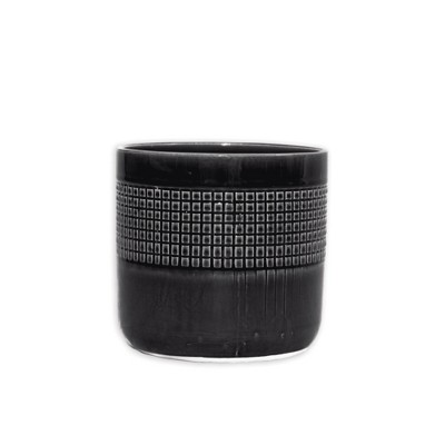 SpassWay 10" Dia Outdoor Indoor Ceramic Planter Pot Decorative Planter with Drainage Hole Patio Flower Pot
