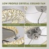 Ludomide 3-Color Crystal Ceiling Fan with Light – Remote/APP Control, 6-Speed Reversible, Dimmable LED for Home Decor - 4 of 4