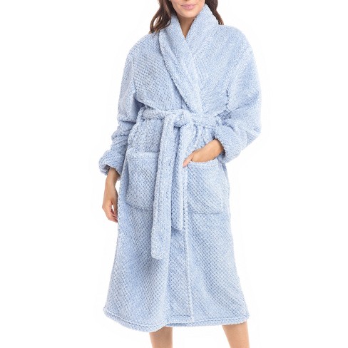 Alexander Del Rossa Women's Plush Fleece Robe, Shaggy Feather Bathrobe ...