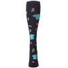 Memoi Women's Medical Themed Bamboo Blend 8-15 MMHG Graduated Compression Socks Navy 9-11 - 2 of 3